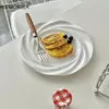 Płytki 1PCS Creative Bread Plate Stek Stref Stref Stolik Gilla