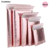 Blackboard 50 PCS / lot en enveloppes de bulles en plastique en or rose, enveloppe d'expédition rembourrée, sacs à bulles imperméables