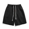 Męskie szorty Summer Solid Pockets Elastyczne wysokie pasy Paisley Dripstring Casual Loose Sports Spodni moda styl preppy styl