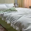 Zestawy pościeli Tekstyles w stylu Koreańszy Księżniczka Czteroczęściowa spódnica łóżka pościel 1,8m Ruffled Duvet Cover Arkusz