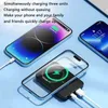 Power Power Cell Banks New 50000mAh Bank Magnetic Wireless Charger Bank فرض رسوم سريعة على iPhone 14 13 12 11 Samsung Huawei Mini Powerbank 2445