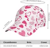 Ball Caps Unisex Vintage Valentine's Day Hearts Print Dad Baseball Hats For Men And Women