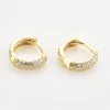 Ohrringe Andywen Sterling Sier Gold Dicke Zirkon CZ Hies Loop Hoop Ohrring Frauen Schmuck Rock Neu 2021 Hochzeitsschmuck