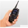 Walkie Talkie KT8R Quad Band UHF VHF 136147MHz 400470MHz 220270MH 350390MHz Holdheld 5W UV Visualizzazione a colori radio a due vie12965585 Drop dhld8