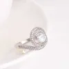 Love Rings Paar Designerkarte Neues Full Diamond Zirkon spinnen Mode Womens Engagement Ring mit Logo