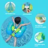 Bebê natação flutuador com dossel de sol inflável infantil flutuante nadar crianças nadar piscina acessórios círculo banho verão 240321