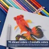 鉛筆ARRTXアーティスト72保護垂直インサートボックスオーガナイザープレミアムソフトリード明るい色の描画用の色付き鉛筆