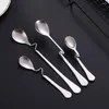 Coffee Scoops 4 Pcs Stainless Steel Tableware Hanging Cup Spoon Mixing Household Dessert For Stirring Serving Utensils Spoons Honey