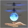 LED Flying Toys Ball Luminous Kid Flight Flight Electronic Indukcja Indukcyjna samolot zdalny sterowanie magia Helikopter Drop dhw2s