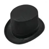 Beret Eleganckie występy sceniczne Top Hat Role Costume Dżentelmen z Roll Trim dla dorosłych karnawałów