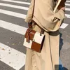 Shoulder Bags Women's Crossbody Bag PU Leather Handbags 2024 Girls Shopper Purses Fashion Casual Contrast Plaid Rivet Tassel