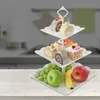 Stand de pastel desmontable Estilo europeo de 3 niveles Pastro de pastelería Placa de fruta para soporte de postres Decoración del hogar