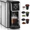 Kaffebryggare Sifene Single Serve Coffee Maker 3-i-1 Snabbbrygg för kaffekodor Mark Kaffe Löst Tea 6-12oz koppstorlekar Y240403
