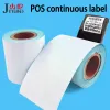 Kaarten Jetland Thermal Paper Sticker Roll 55mm x 10m Continu label voor POS -ontvangstprinter 5 Rolls