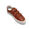 Little White New Sheepskin Bekväm platt sport och fritid kardborrband Lace Up Board Shoes Women's Solid Color Round Head