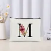 Bolsas de almacenamiento letras modernas bolsa cosmética boda de lujo regalos de dama de honor de mano maquillaje de lona ecológica para damas bolso de lavado de baño