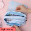 Taschen große Kapazität Bleistiftkoffer Kawaii Leinwand drei Schicht Stiftbürsten Beutel Bleistift Tasche Portable Box Geschenke Lieferungen Schulschreibab