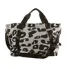 Bolsas de lona 1 PC de viaje de moda Mujeres Leopardo Big Nylon Tote Fitness Gym Ladies Bolsos de fin de semana de fin de semana