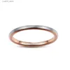 Pierścienie klastra Bonalvie o szerokości 2 mm szczotka powierzchniowa pierścień wewnętrzny Rose Gold w kolorze stalowym pierścień stalowy obiecuje Anel Masculino Tungsten Pierścień L240402