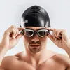 Hommes nageurs shorts imperméables compétitions d'équipement de natation de natation avec des troncs de capuchon de bouchons d'oreille.