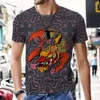 Summer New Men's Year of the Loong Beast Mascot 3D Printed T-shirt