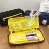 Väskor stor kapacitet blyertsfodral för elever söt pennväska för pojkar och flickor, skolpapper levererar lagringslåda, tygmaterial