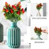 Fleurs décoratives 5 pcs Simulate la fraise de fruits artificiels Vases Vases Home décor ornements fausses branches tiges bouquet pvc fête