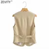 Damesjassen ZEVITY 2024 Women mode mode mouwloze slanke vestjack dames zakelijke casual vest chic poplulaire tops