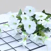 Fleurs décoratives mode Fashion de haute qualité Morning Glory Vine Decor Petunia Wedding Fake Garden Shop Silk Tissu