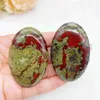 Massage Stones Rocks Natural Dragon Blood Stone Hot Compress Masage Palm Crystal Energy Reiki Guérison Poliotage Toy Decoration Home Decoration Ellipse Gift 240403