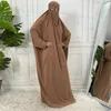 Roupas étnicas abayas para mulheres roupas de oração tradicional festival mangas de morcego muçulmano vestido dubai manto modesto jilbab islâmico