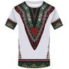 T-shirts pour hommes chemises à cou rond 3d Impression de vêtements ethniques africains T-shirt d'été 2024