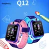 Q12 Crianças de alta qualidade Relógios inteligentes lbs sos rastreador impermeável smartwatch para Kid Anti-Lost Suporte SIM CARD