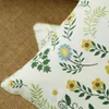 Pillow Home Decor Cover Daisy Floral ricamato 45x45cm/30x50 cm Rettangolo geometrico blu giallo