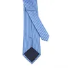 Bow Ties Fashionable Men's Polyester Tie Blue Stripes Classic Business Office Necktie Wholesale Shirt Wedding Cravat Accessories Gifts