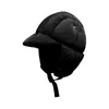 Bérets Bomber chauds chapeaux Trapper chapeau extérieur Sports Capo-oreille d'hiver pour hommes Les femmes peuvent garder la couleur unie z9k4