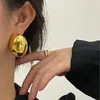 Boucles d'oreilles Gold Color Big Ball semi-cercle épais en C