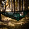 Furnishings Aricxi Hammock Portable Camping Hammock Folding Backyard Parachute Rope Hammock Garden Tree Hammock with Mosquito Net