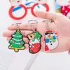 2024 2pcs Christmas Keychain Charms Santa Claus Christmas Tree Elk Snowman Chain Pendant Pending Christmas Decoration Gift Wholesale Sure, ici