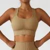 Bras Yoga Sports femmina femmina abbigliamento da reggiseno senza saldatura femminile 2022 Nuova palestra Braralette Allenamento di fitness backless da donna bianche