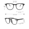 3st Women Circle Frame Classic Plastic Transparent Black Leopard Clear Glasses Anti-Blue Light for Reading School Daily Accessories