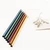 Drinking Straws Reusable Metal Straw With Cleaning Brush Set Colorful Heart Shaped Bubble 304 Stainless Steel Pearl Milkshake