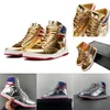 T Trump Sneakers Basketball Chaussures décontractées The Never Adrender High-Tops Designer 1 TS Gold Men Custom Men extérieur Sneakers Comfort Sport Trendy Lace-Up Outdoor avec boîte