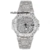 Big Square Moissanite Stones 2023Version Watch Pass Test Mens Diamonds Movimento automatico di alta qualità Lusso Full Sapphire Jr9q