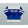 GDSIR Custom Viktor Kozlov 25 Rusland Blue Hockey Jersey NIEUWE TOP ED S-M-L-XL-XXL-3XL-4XL-5XL-6XL