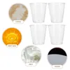 Wegwerpbekers rietjes 100 pc's wijnglas plastic water decoratief feest banket kleine drank multifunctioneel