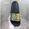 Designer Slides Men Women Slippers Rubber Sandal Flat Blooms Strawberry Tiger Green Red White Shoes Beach Outdoor Flower Flip Flops With Box 35-44