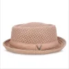 Mössor andas hatt England mesh platt stråhatt retro England jazz fällbara solhattar Panama casual party mössor fedora