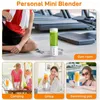 Blender Portable Wireless Electric Fruit Juicer 4000mAh USB Smoothie rechargeable Smoothie Personal Orange Ice Crushing 6 Lames Blades