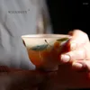 Tazze Piattini 2PZ!!!!WIZAMONY Jingdezhen Drinkware Set di tazze da tè Ciotola Tazze da tè in ceramica bianca Cappello Celadon in porcellana cinese